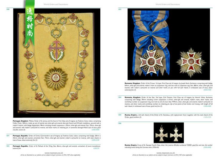 Noonans 英国勋章和奖章 Medals and Militaria 收藏 N2211