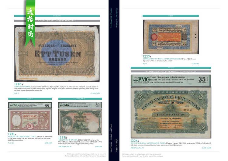 Noonans 英国银行券 Banknotes 收藏 N2212
