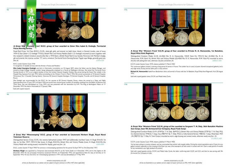 Noonans 英国勋章和奖章 Decorations 收藏 N2212